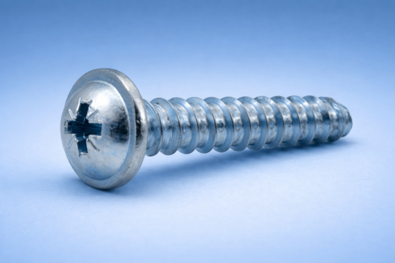 Vite autofilettante testa mezza tonda con rondella stampata impronta croce pozi senza punta